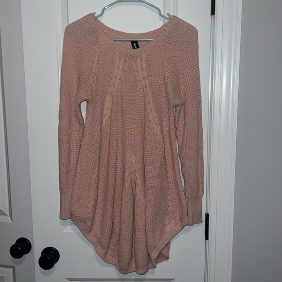 Agnes & Dora size Small Cable Knit Cardigan Flare Out Tunic Sweater 100% Cotton - Picture 1 of 8
